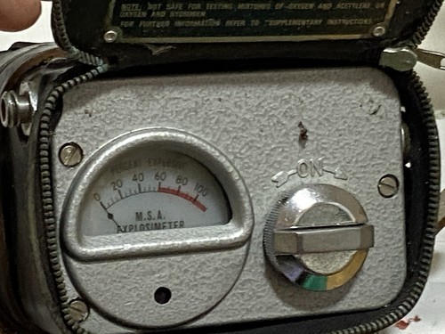 Explosímetro MSA Minería Indicador de Gas Combustible De Colección No Probado