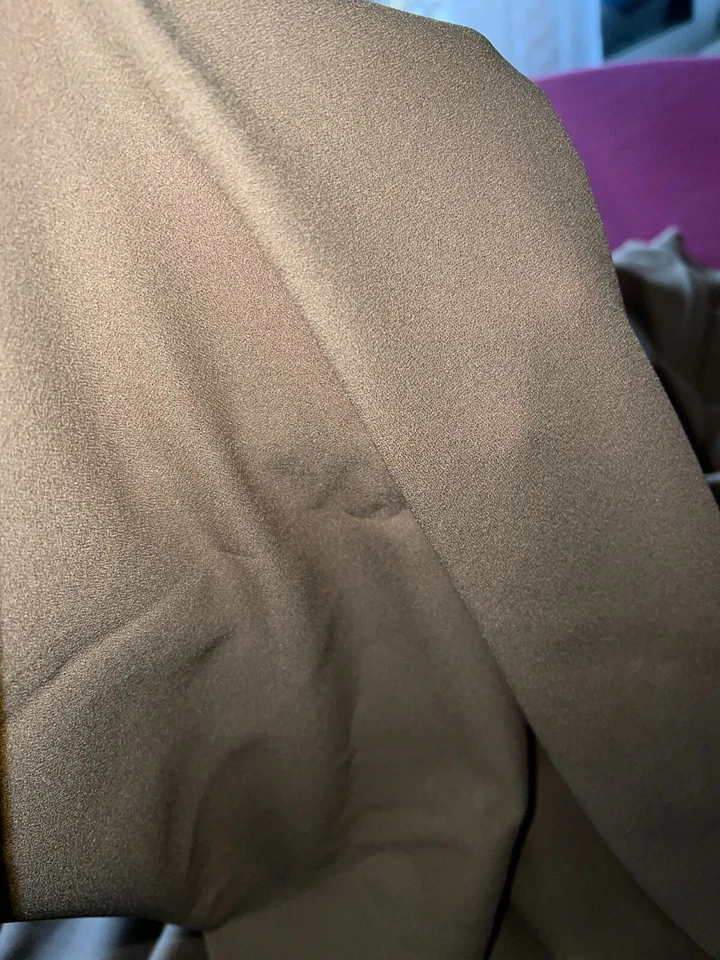 Tissu vintage crèpe beige  150 cm x H 300 cm C109 - Photo 3/4