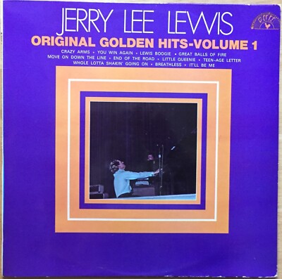 JERRY LEE LEWIS ORIGINAL GOLDEN HITS 1972 UK SUN VINYL LP 6467 002 EX / EX