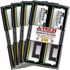 A-Tech 256GB 8 x 32GB 4Rx4 PC3L-10600R RDIMM DDR3-1333 ECC REG Server Memory RAM