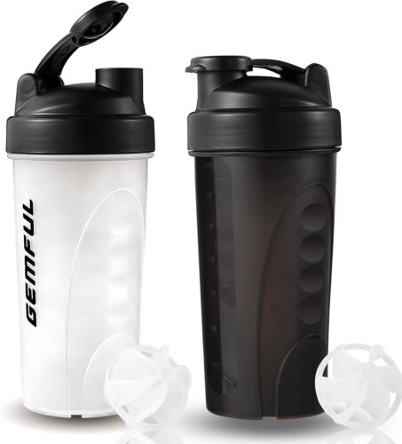 2er Pack Shaker Proteinshake 750ml mit Kugel für Sport & Fitness - Bild 8 von 8