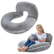 READING PILLOW for Sitting in Bed Grey INSEN 