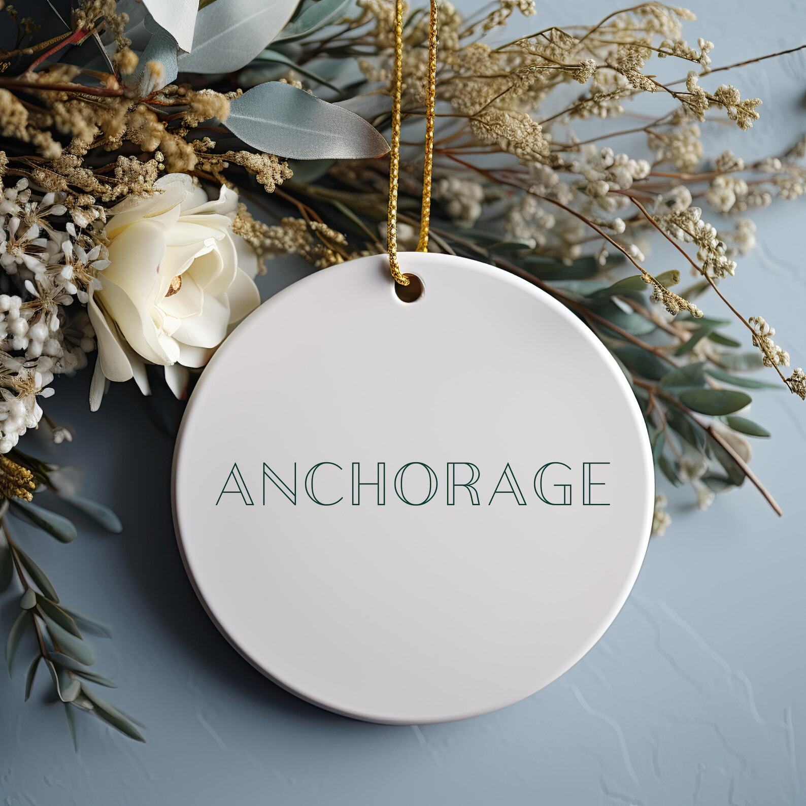 Anchorage Alaska Christmas Ornament Travel Souvenir Holiday Gift