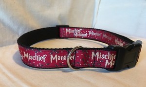 mischief managed dog collar