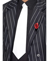 Weisse Gangster Mafia Krawatte Mit Gummizug Karneval Fasching Halloween Smiffys