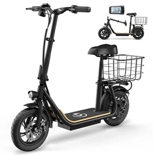 🛴Electric Scooter with Seat for Adults 560W 12AH 20Mph w/ Smart LCD Display