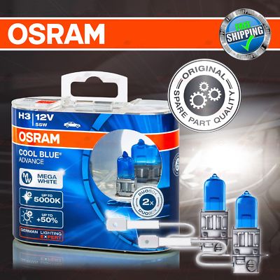 H3 OSRAM COOL BLUE ADVANCE 5000K MEGA White Weiß Look Scheinwerfer Halogen Lampe