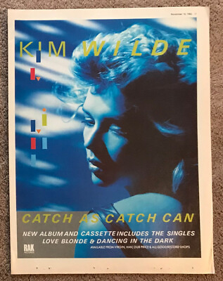 KIM WILDE - CATCH AS CATCH CAN 1983 full page UK magazine ad