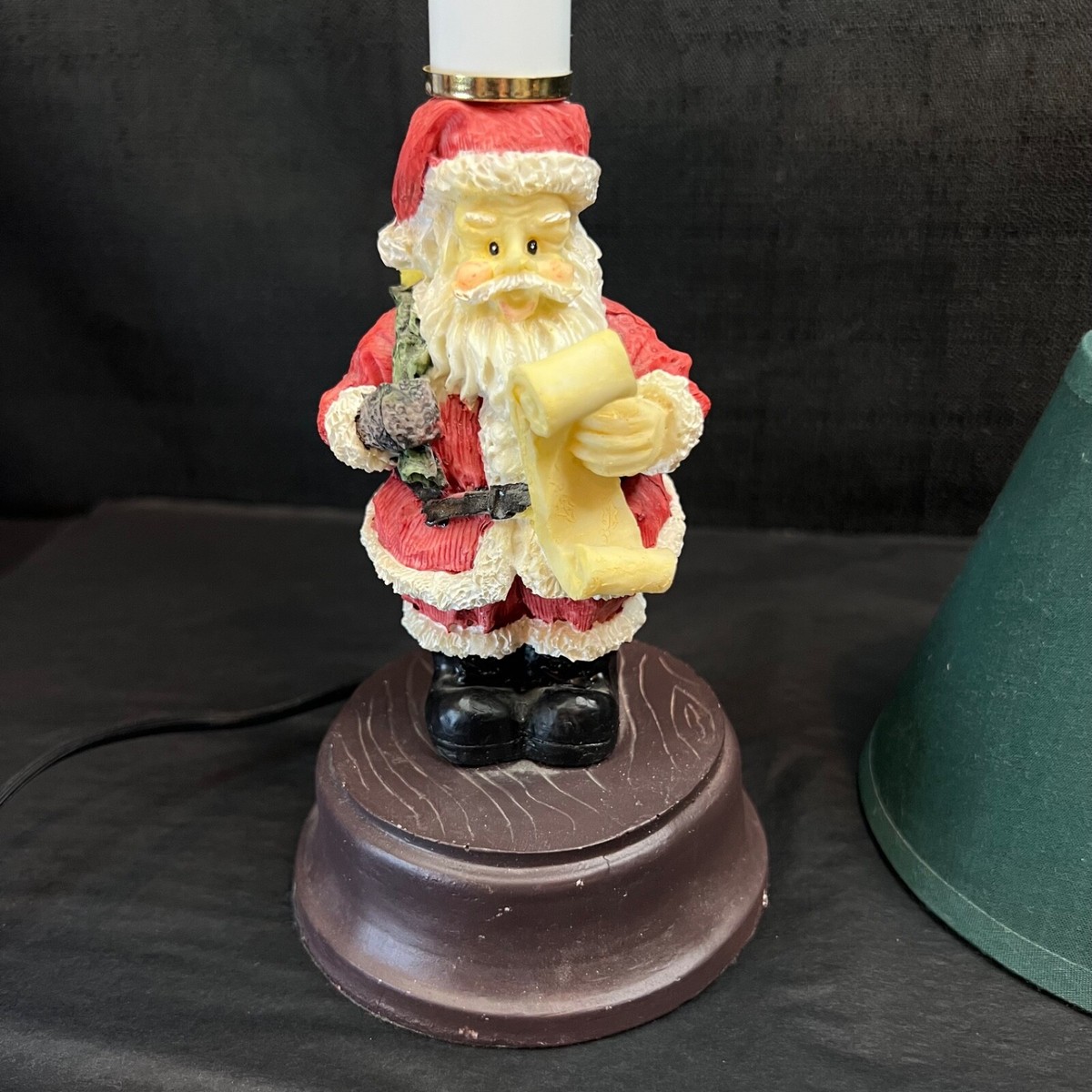 Vintage Christmas Resin Santa Claus Table top Lamp, 11