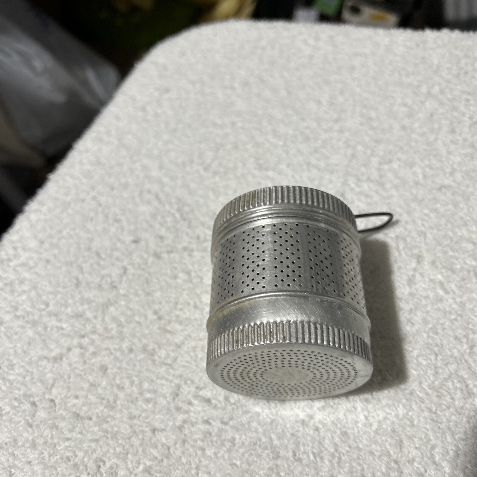 VTG Tea Caddy Infuser Tea Soaker Aluminum W/handle 2 1/2 X2 1/4 | eBay