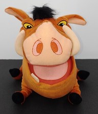 Disney The Lion King Pumba Warthog Plush 10" Tall 11" Long