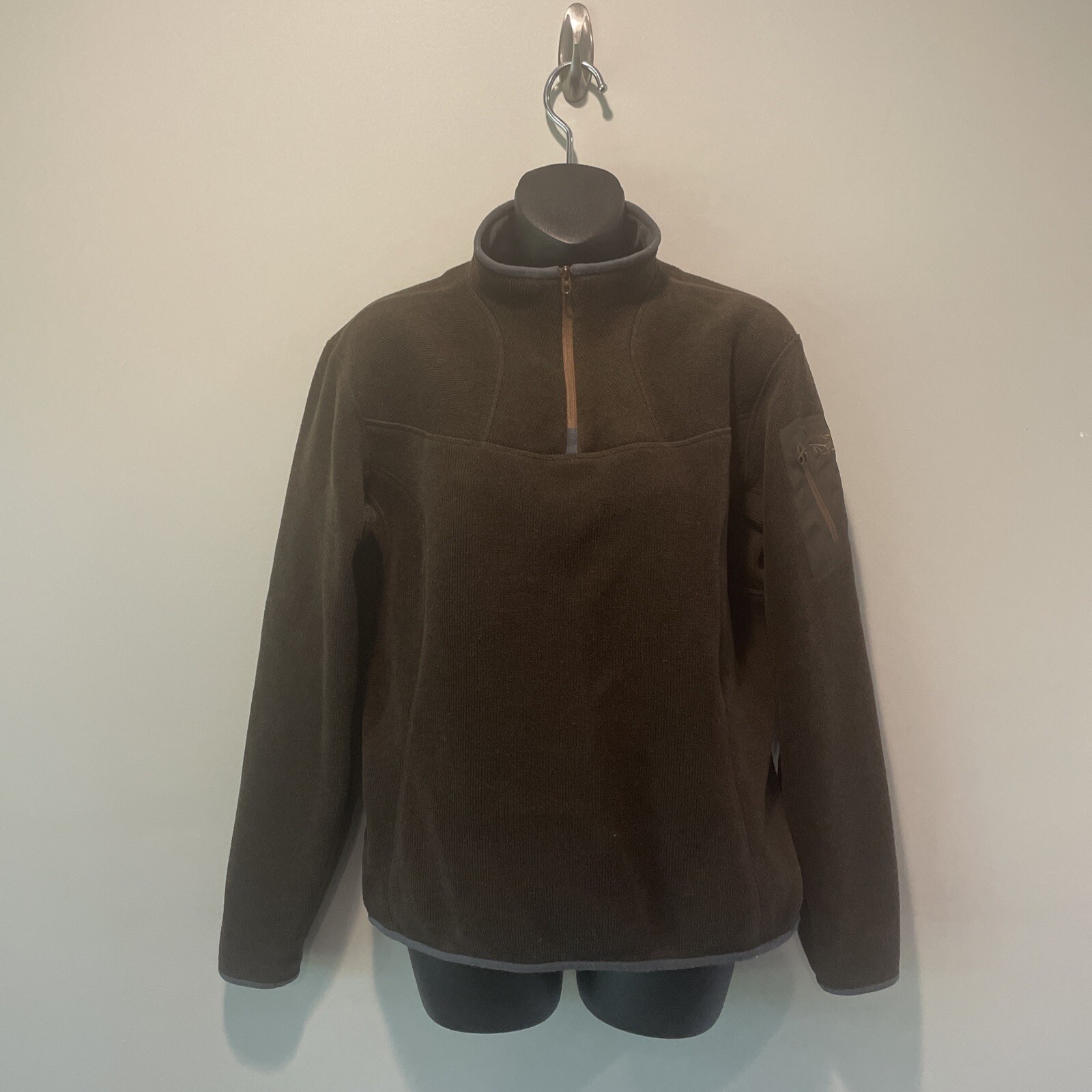 Arc'teryx Maglione Donna Kodiak Marrone Quarto Zip Large