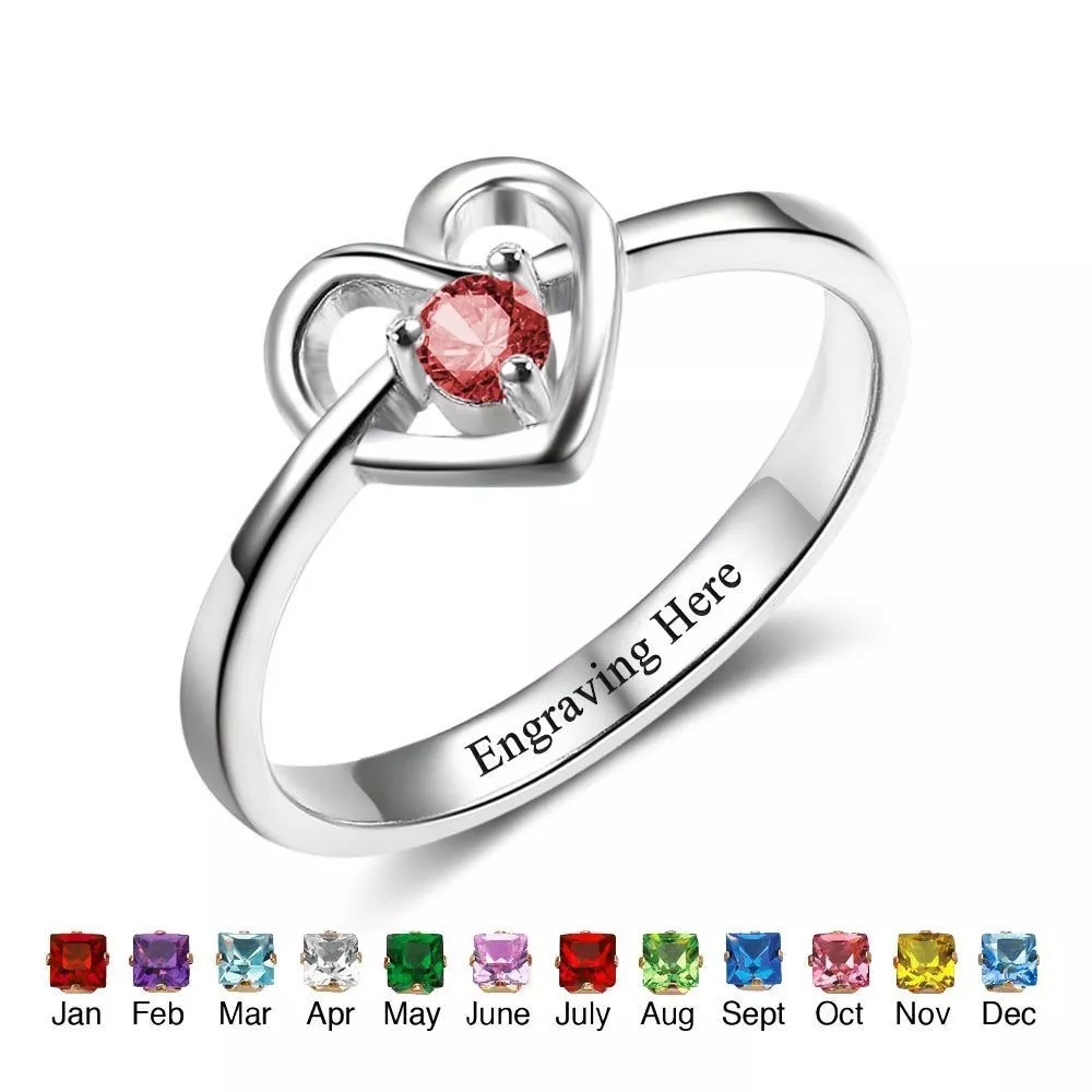 Birthstone knot sale ring