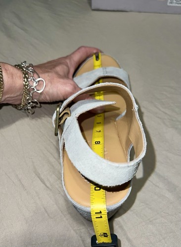 Kork Ease Grey Suede Platform San Carlos Shoes Size 10 Strappy New In Box $170 - Picture 13 of 23