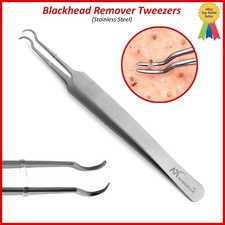 1Pc Curved Tweezers Blackhead Remover Pimple Extractor Acne Blemish Tool