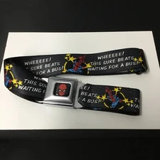 Marvel Spider-Man "Wheeee!" Adjustable Men's Seatbelt Buckle Belt by Buckle Down