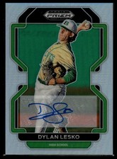 2022 Panini Prizm Draft Picks #PDP15 Dylan Lesko Base Autographs Silver Auto AU