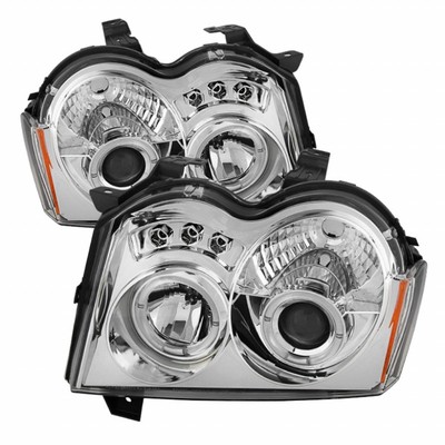 Spyder For Jeep Grand Cherokee 05-07 Projector Headlights Pair LED Halo LED