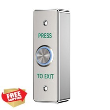 Push to Exit Button Stainless Steel Waterproof IP67 NO/NC Light