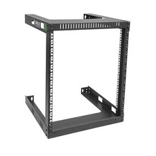 19" Wall Mount Server Rack 17.7" Deep 2 Post Open Frame Cabinet Easy 12U