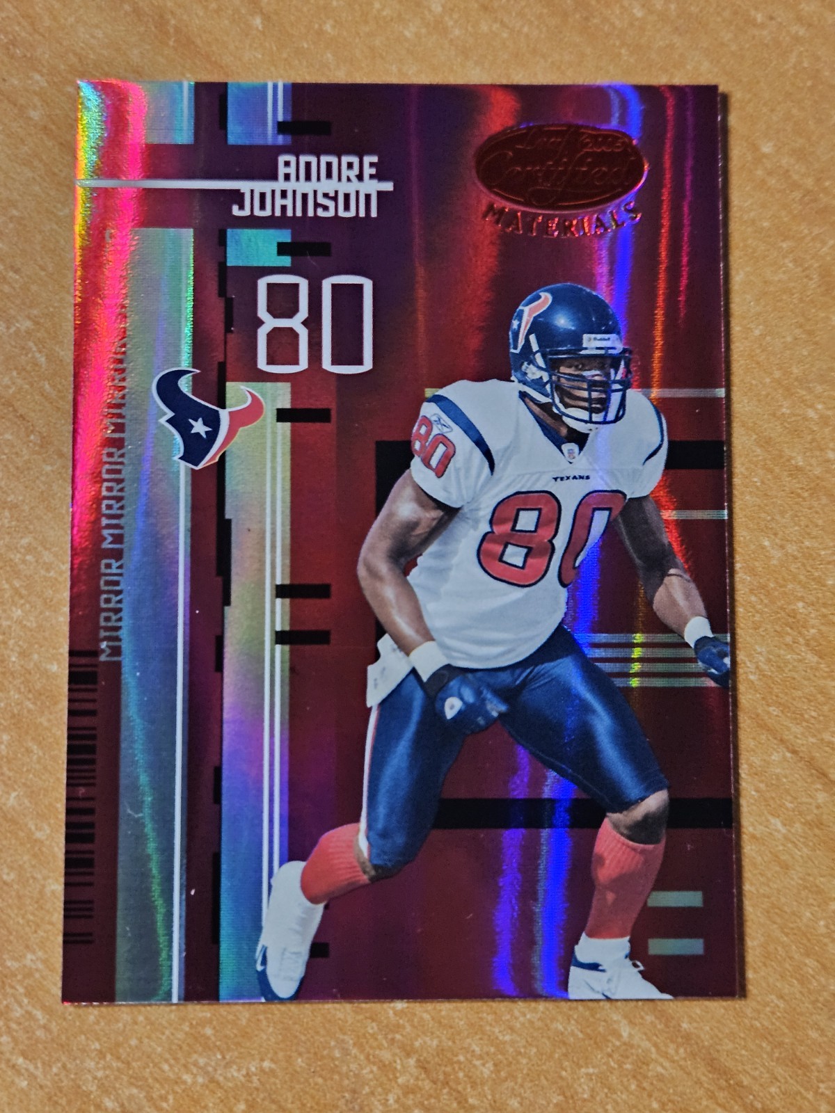2005 Donruss Leaf Certified Materials Mirror Red Andre Johnson Card #47 #19/100
