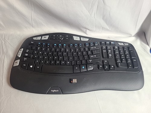 Logitech Wireless Wave K350 Keyboard - With USB Dongle - TESTED AND WORKING