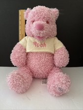   Disney Store Exclusive Fuzzy PINK WINNIE The POOH w/Pink Eyes 12" Plush   