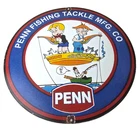 Vintage Porcelain Sign - Penn Fishing Reels Tackle Gas Pump Plate Sign