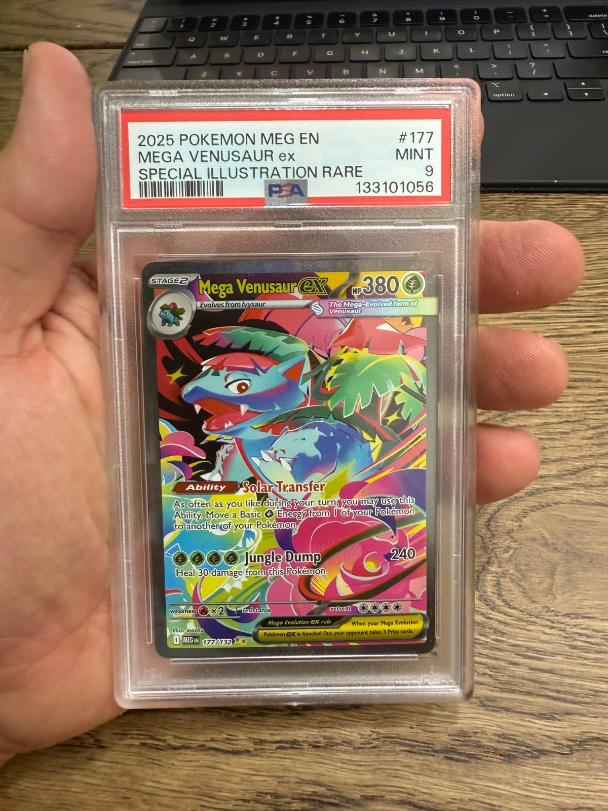 2025 POKEMON MEG EN-MEGA EVOLUTION #177 MEGA VENUSAUR EX PSA 9