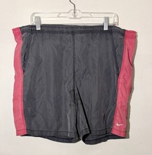 Men's Vintage 90's Nike Black Red White Swim Trunks Shorts sz M