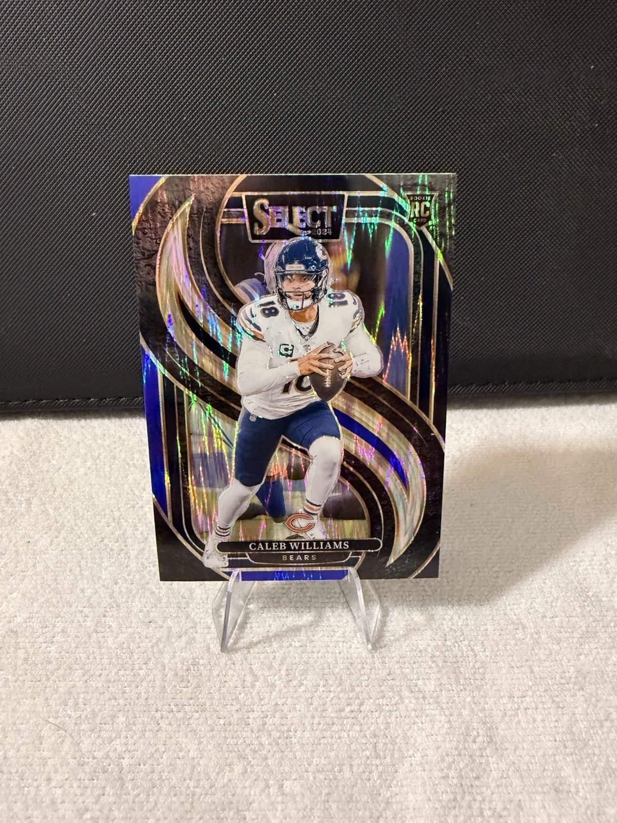 2024 Select Caleb Williams Premier Level Blue And Black Shock Prizm (RC)