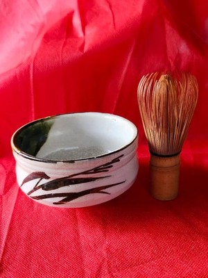 Japanisches Seto Oribe Geschirr Sanpoen Ofen Matcha Schüssel Chasen Tee Zerem...