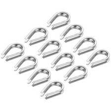 4mm 3/16Inch Wire Rope Thimble 24Pcs Cable Thimbles 304 Stainless Steel for Boat