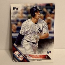 2016 Topps #188 Greg Bird New York Yankees Rookie Card. rookie card picture