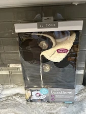 JJ Cole Bundle Me Urban Toddler Bunting Bag Black Thermaplush Stroller Car Seat