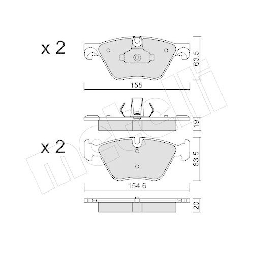 Plaquettes de frein Metelli 22-0917-0, la qualité de freinage supérieure pour BMW