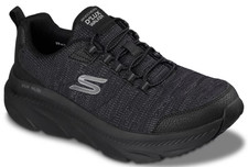 NEW MENS SKECHERS RELAXED FIT D'LUX WALKER 2.0 BREXON SNEAKER Black KNIT Shoes