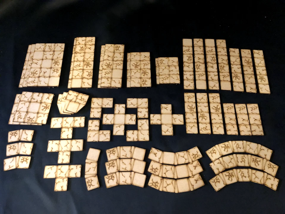 DAEMONSCAPE Dungeon Floor Tiles D&D Wargame Hero Quest, RPG 25mm square Tiles. Large set