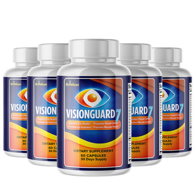 Visionguard 7-Eye Health Dietary Supplement-Vision Support with Lutein-5 Bottles