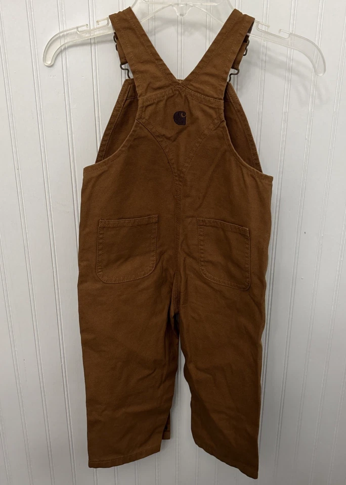 Mono con tirantes Carhartt bebé niño marrón pato talla 24M unisex nuevo sin etiquetas Foto 2 de 4