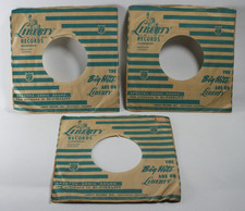 Liberty Records Company Sleeves 7" 45 - Vintage 1950's 1960's - Lot of 3