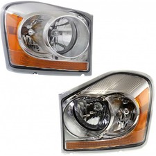 For 2004-2005 Dodge Durango Headlight Pair Driver And Passenger Side Dot