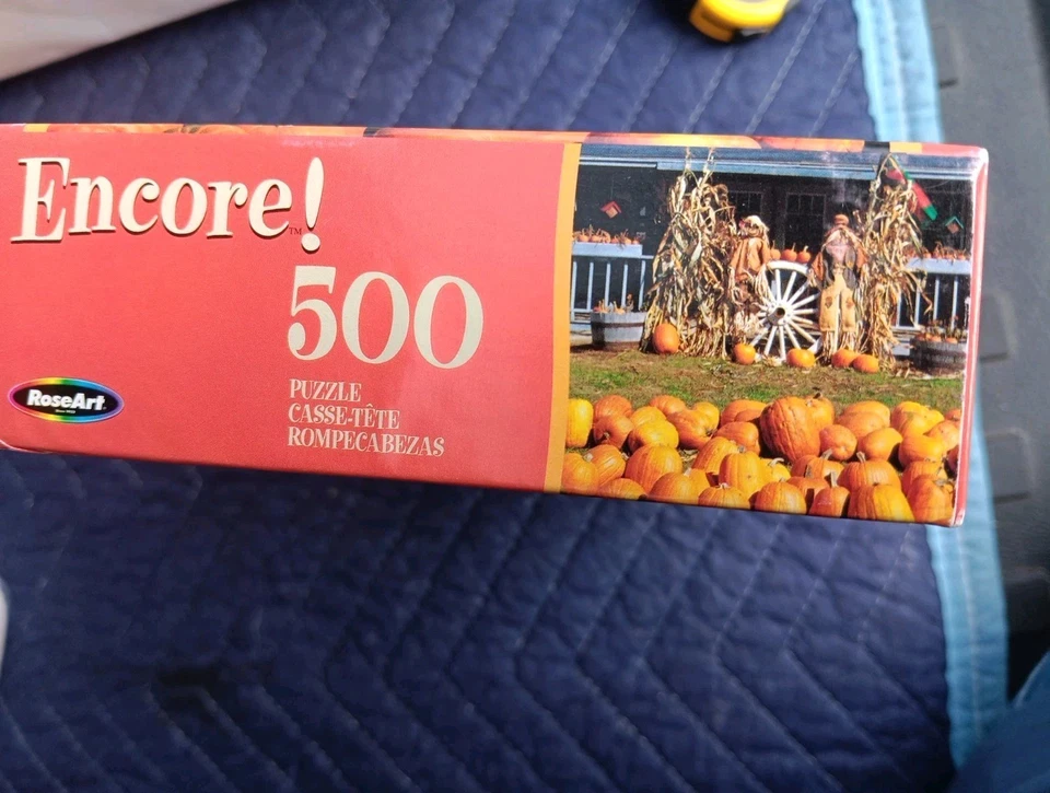 RoseArt Encore!#06052 "PUMPKIN 农场" 500 件拼图 10 3/4" x 18" 全新未拆封 — 第 4/4 张图片