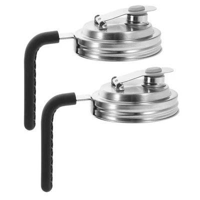 2 Pcs Bocaux Mason Couvercle De Couvercles Conserve Pot Maçon Couler Bec - Photo 1/4