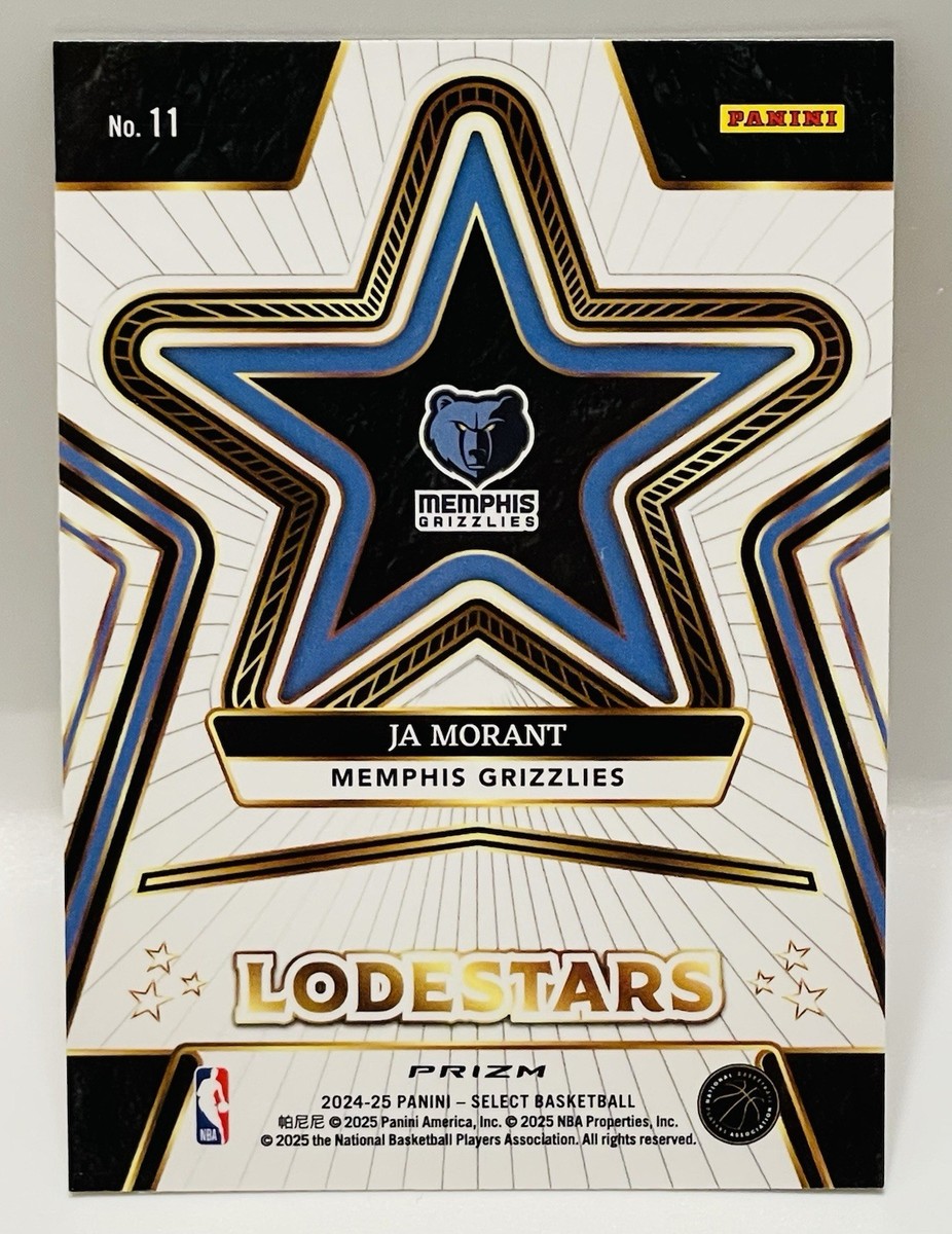 Ja Morant 2024-25 Panini Select Red Prizm Lodestars #11 Memphis