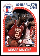 Moses Malone 1989-90 Hoops #84 Atlanta Hawks NBA READ FREE SHIPPING AutographDen