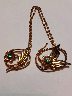 LINC 1/20  12K GOLD-FILLEF DOUBLE BROOCH  VINTAGE