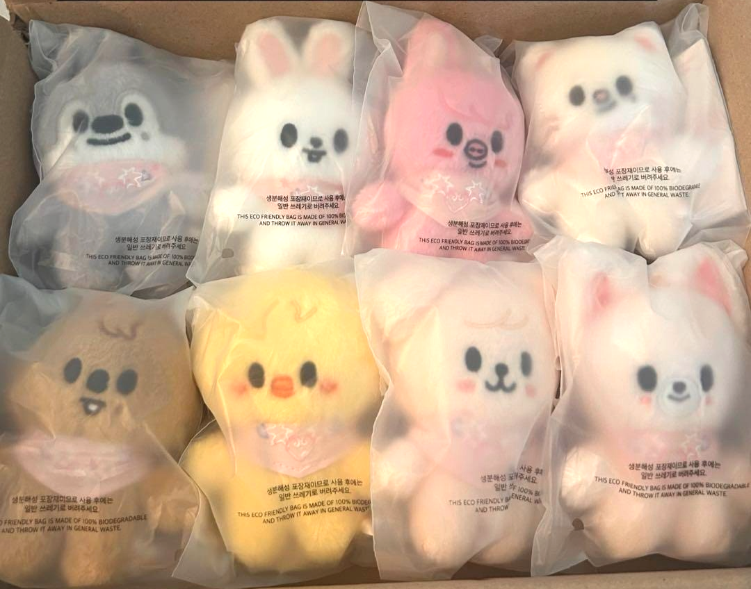 StrayKids SKZ 5th Fanmeeting 5'CLOCK SKZOO PLUSH 10cm Complete Set