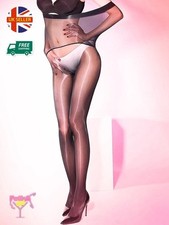 Glossy Seamless 15D Sheer Tights Shiny Pantyhose High Waist Stockings Plus Size