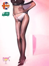 Glossy Seamless 15D Sheer Tights Shiny Pantyhose High Waist Stockings Plus Size